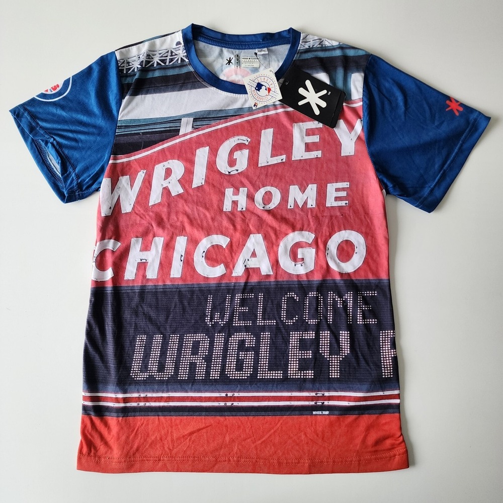 KLEW Wrigley Field Chicago Cubs Shirt Mens Small MLB Major League Authentic Tee‎
